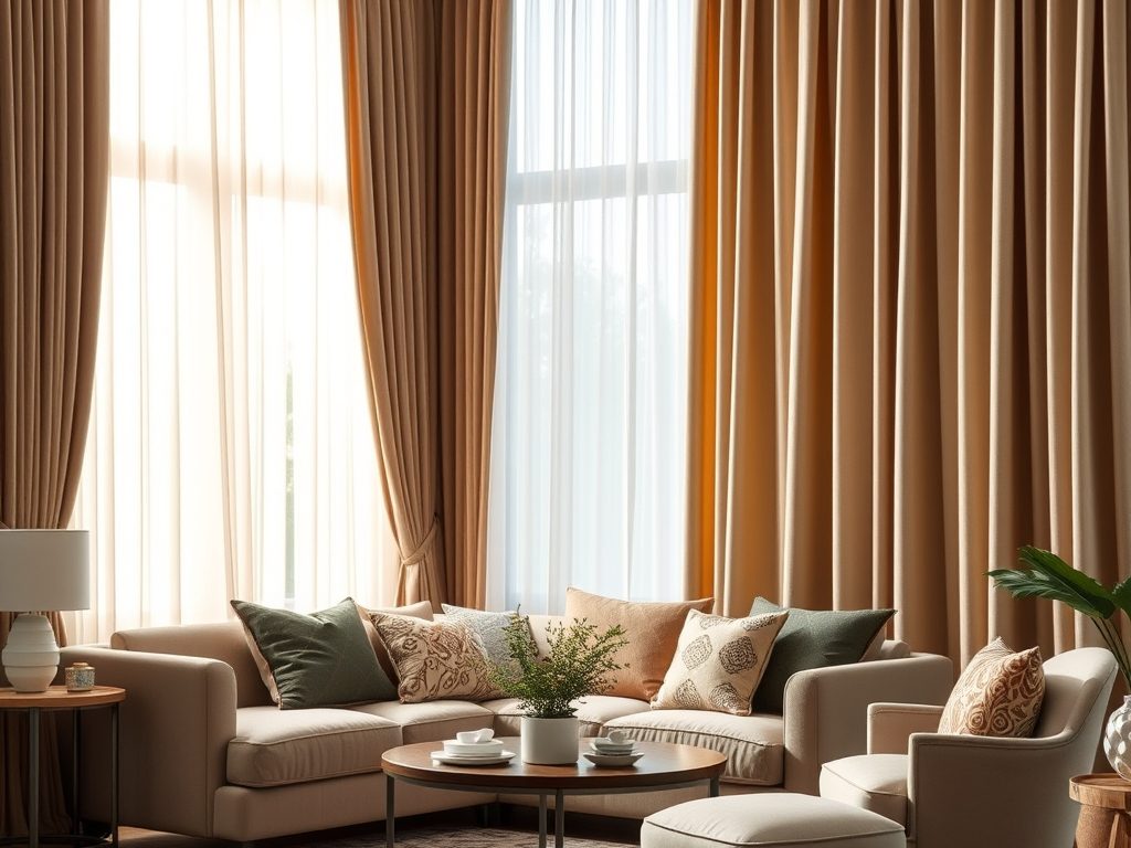 Firany do salonu: jak wybrać tkaninę, kolor i długość dla stylu i funkcjonalności wnętrza