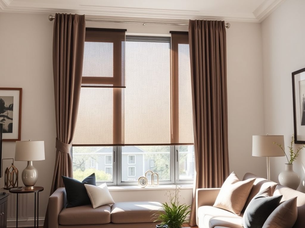 Rolety czy zasłony do salonu: jak wybrać osłony okienne łączące styl z funkcjonalnością