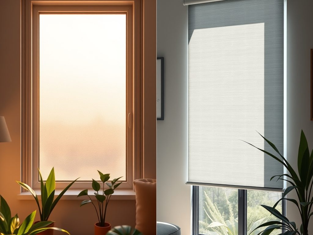 Folia mleczna czy rolety – praktyczne porównanie pod kątem prywatności, światła i estetyki wnętrza