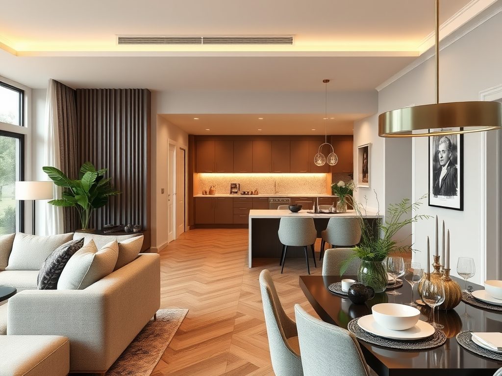 Salon z jadalnią: jak połączyć funkcjonalność i styl w jednej przestrzeni z podziałem na strefy